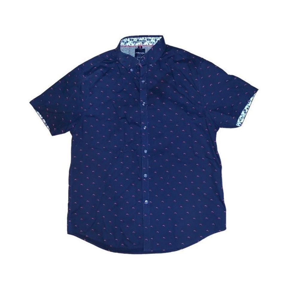 Denim & Flower Button Front Top
